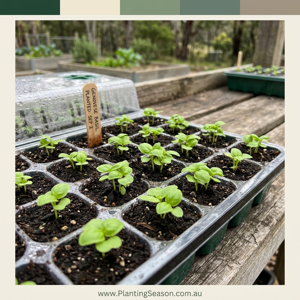 Basil seedling stage