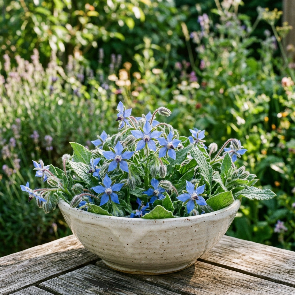 borage harvest stage