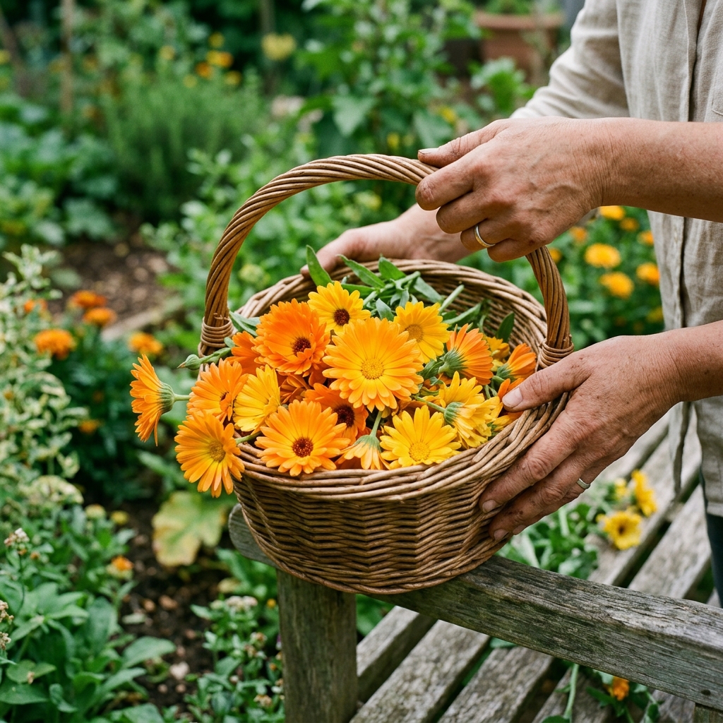 calendula harvest stage