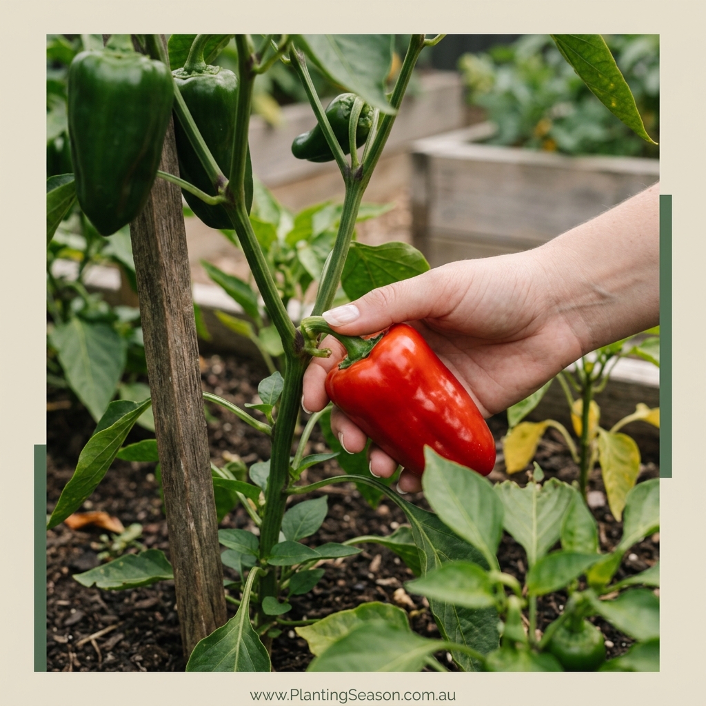 Capsicum harvest stage