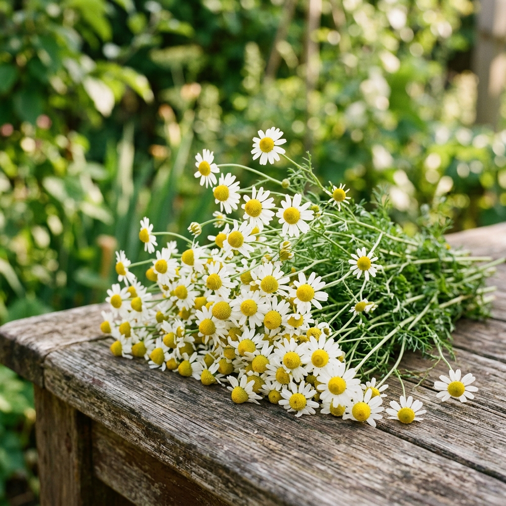 chamomile harvest stage