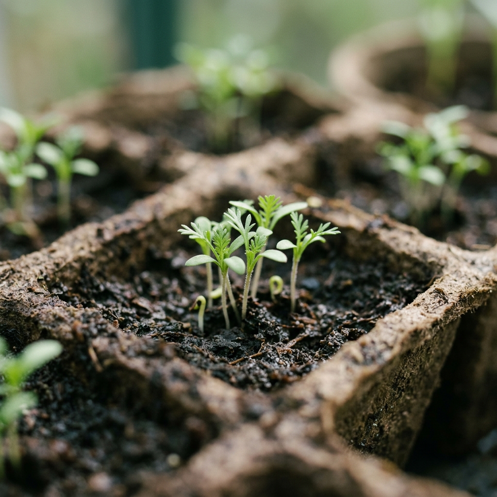 chamomile seedling stage