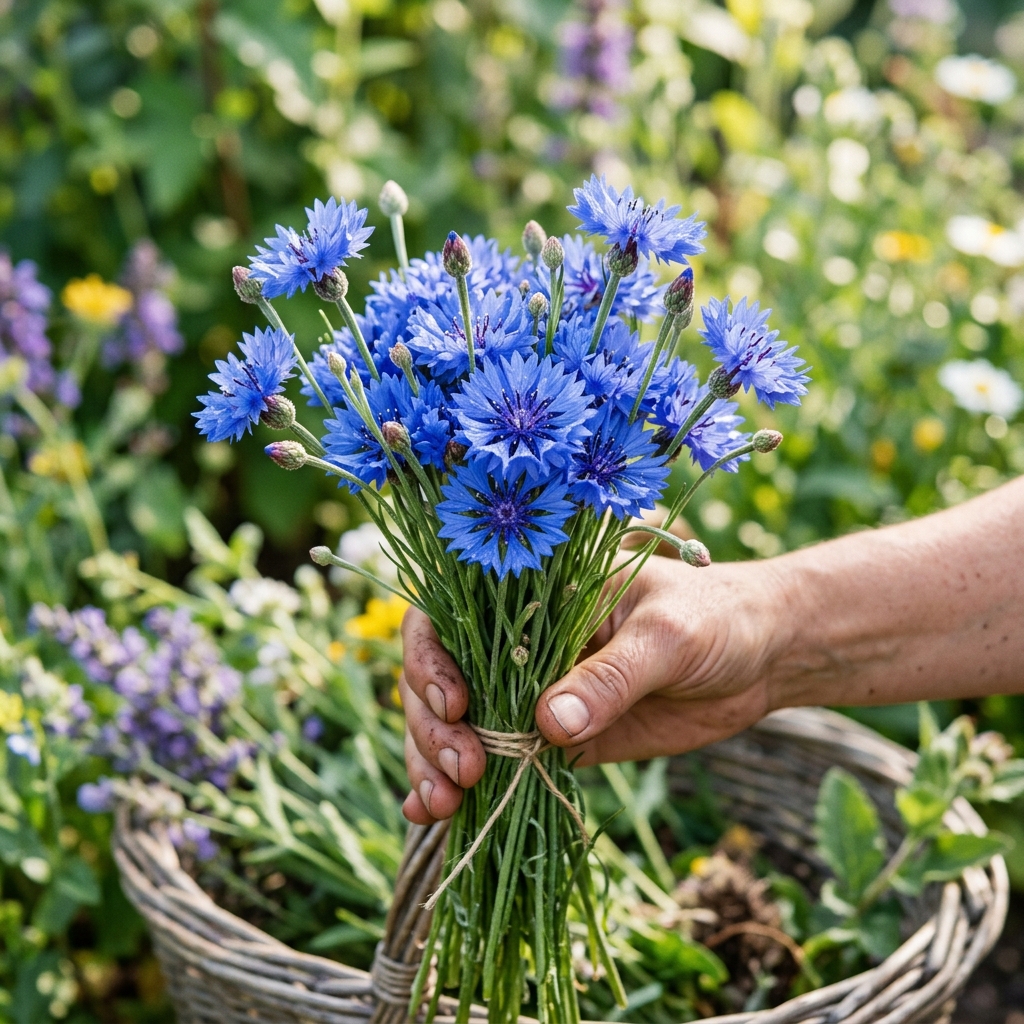 cornflower harvest stage