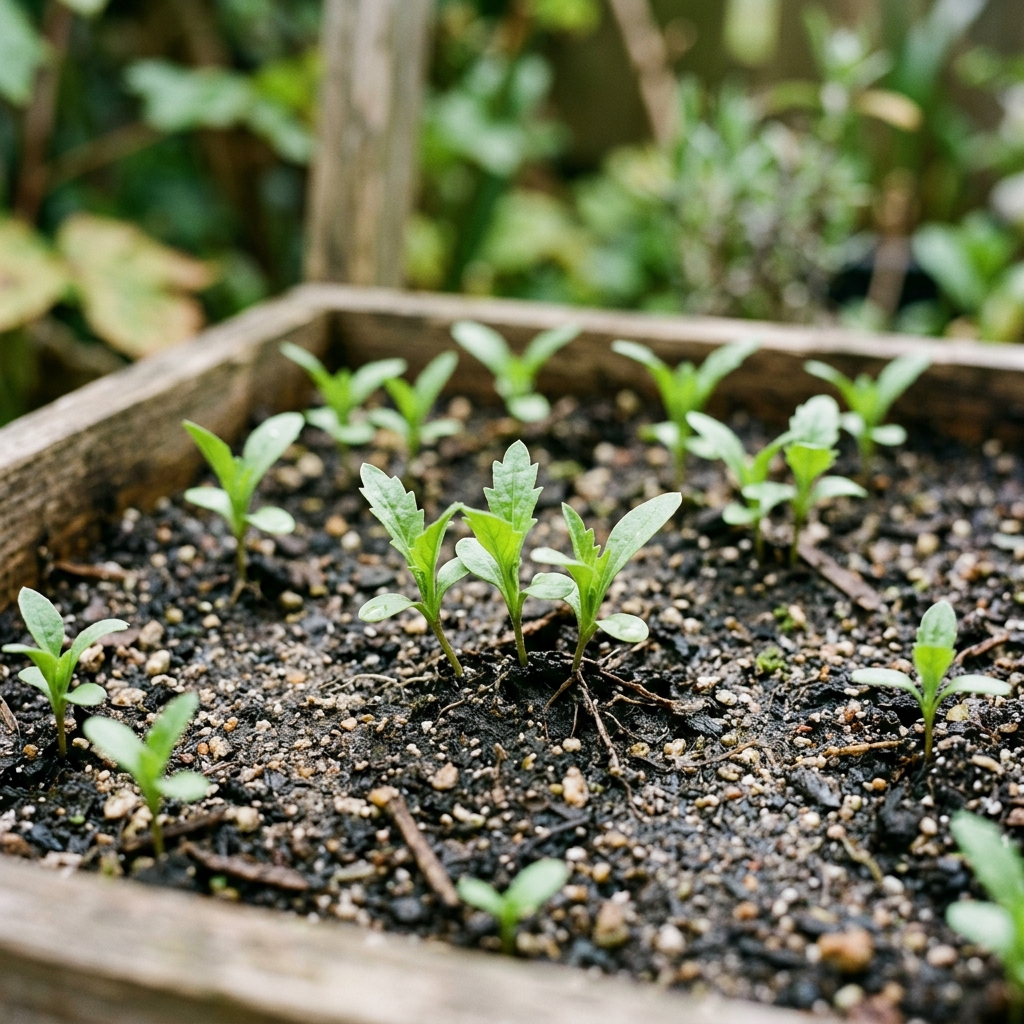 cornflower seedling stage