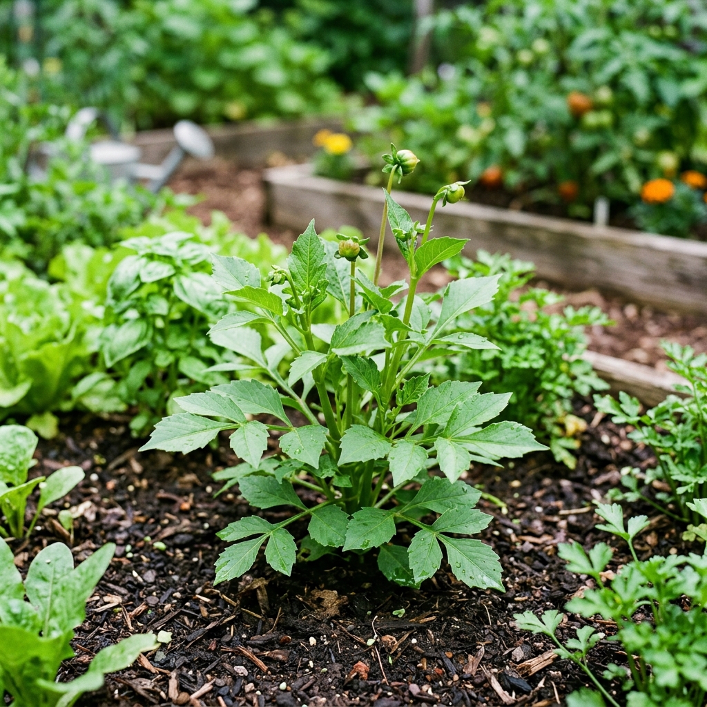 dahlia growing stage