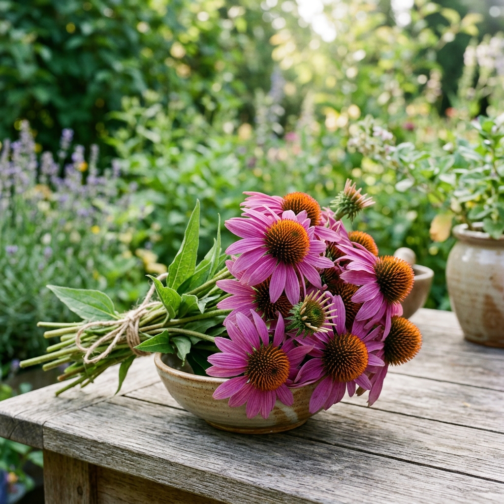 echinacea harvest stage