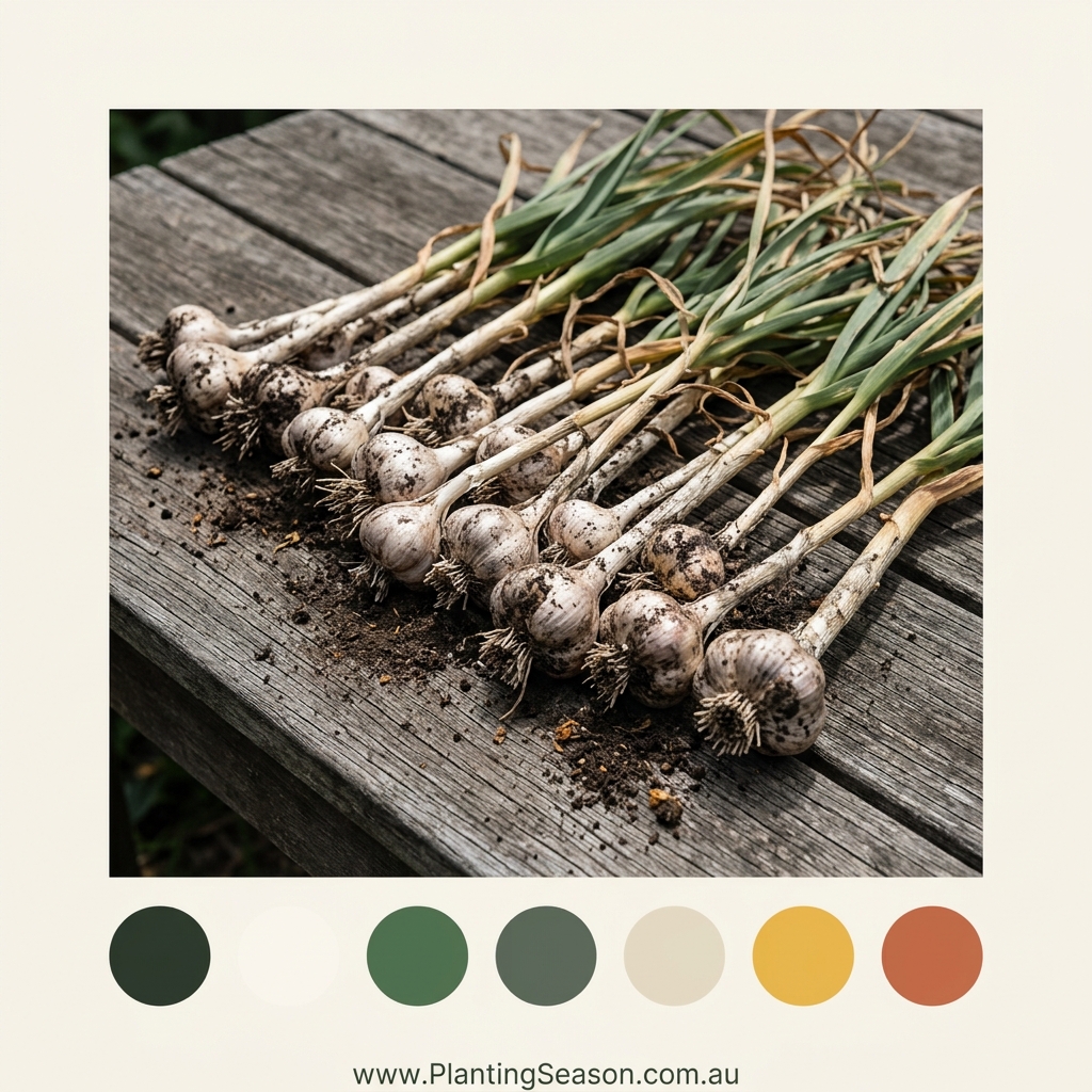 Garlic harvest stage