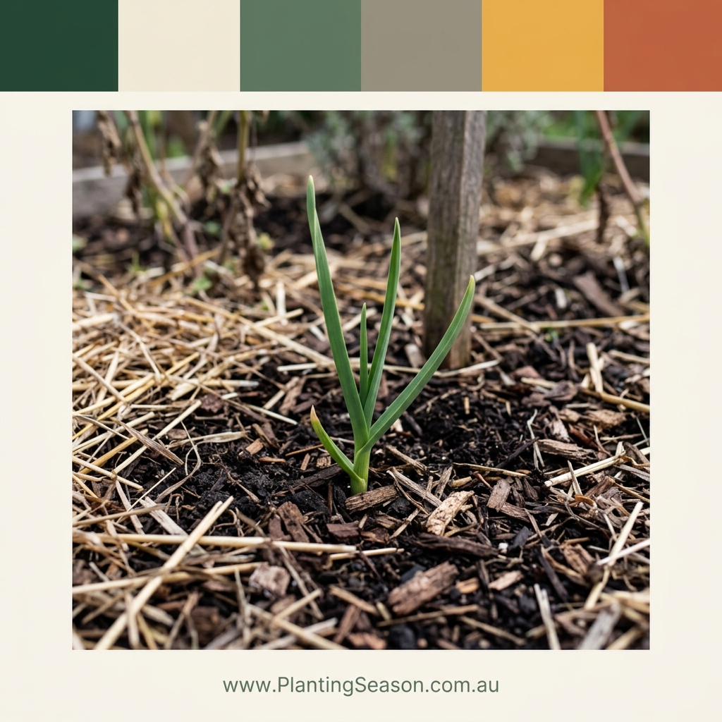 Garlic seedling stage