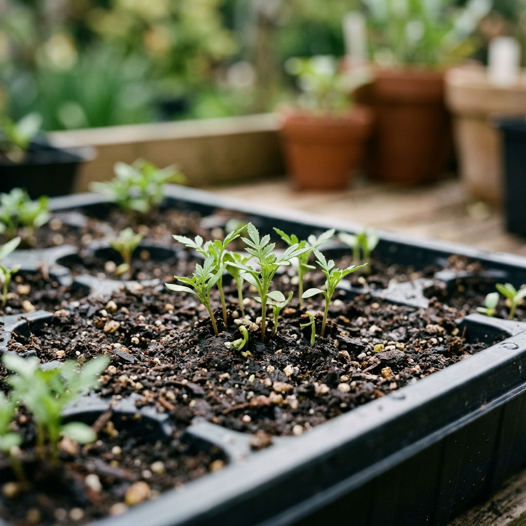 marigold seedling stage
