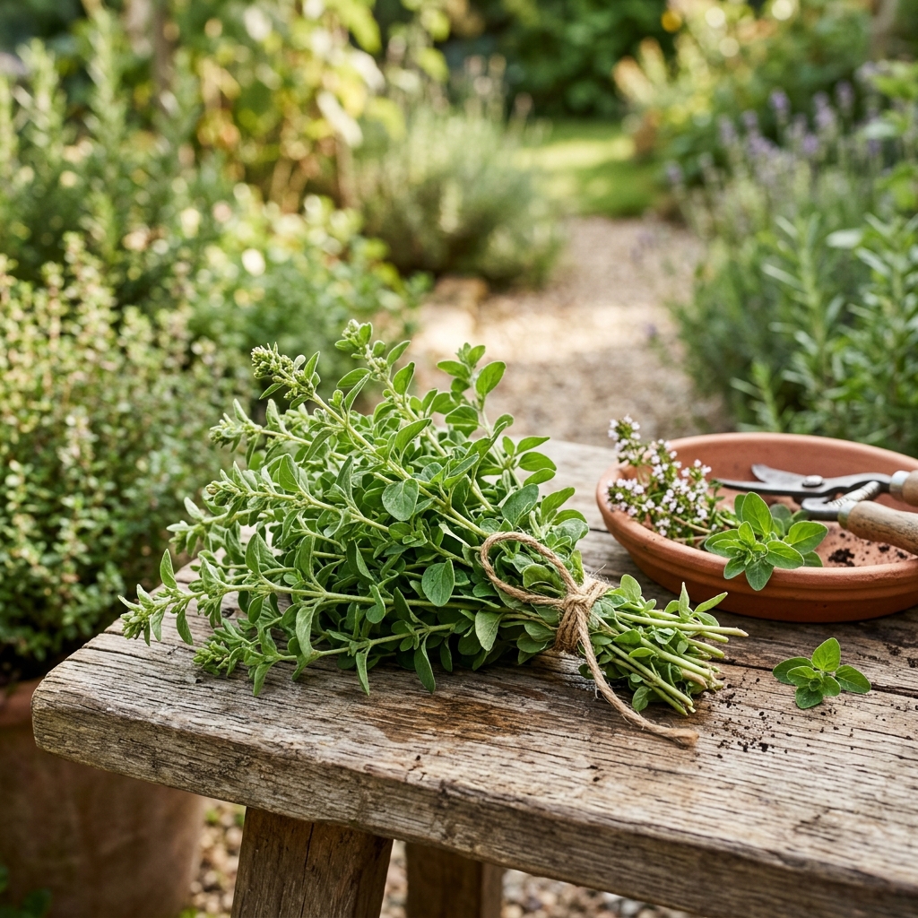 marjoram harvest stage