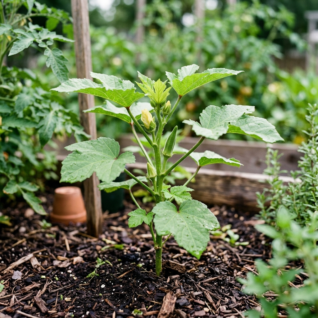 okra growing stage