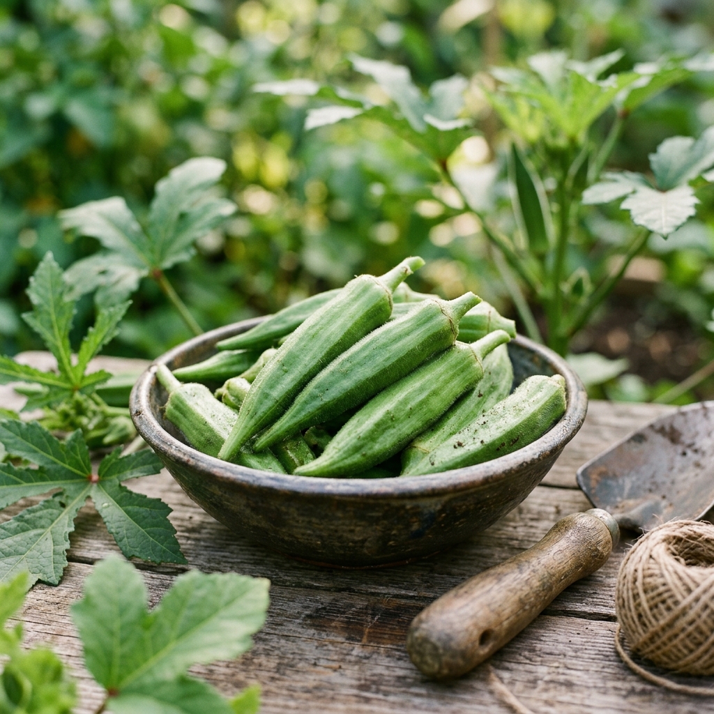 okra harvest stage