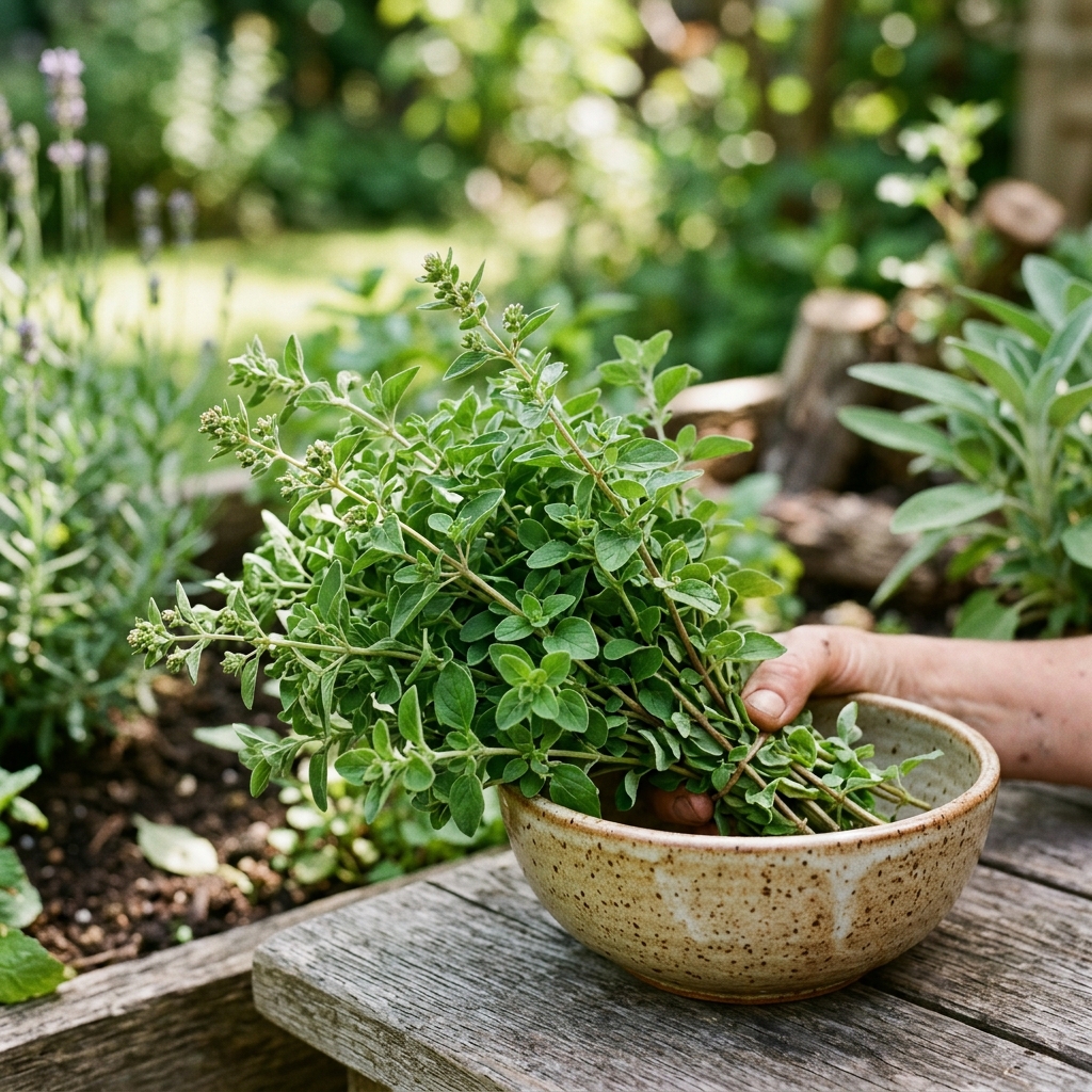 oregano harvest stage