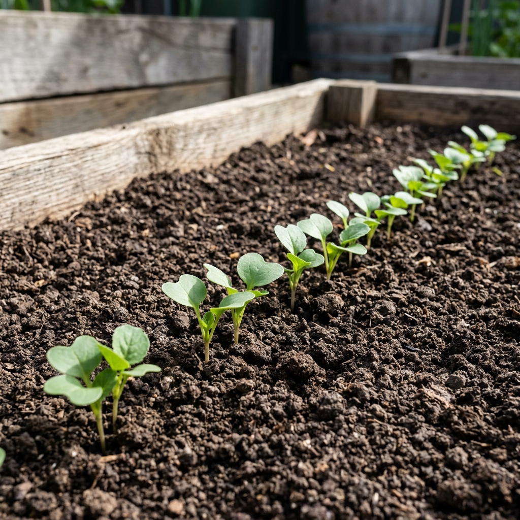 Radish seedling stage