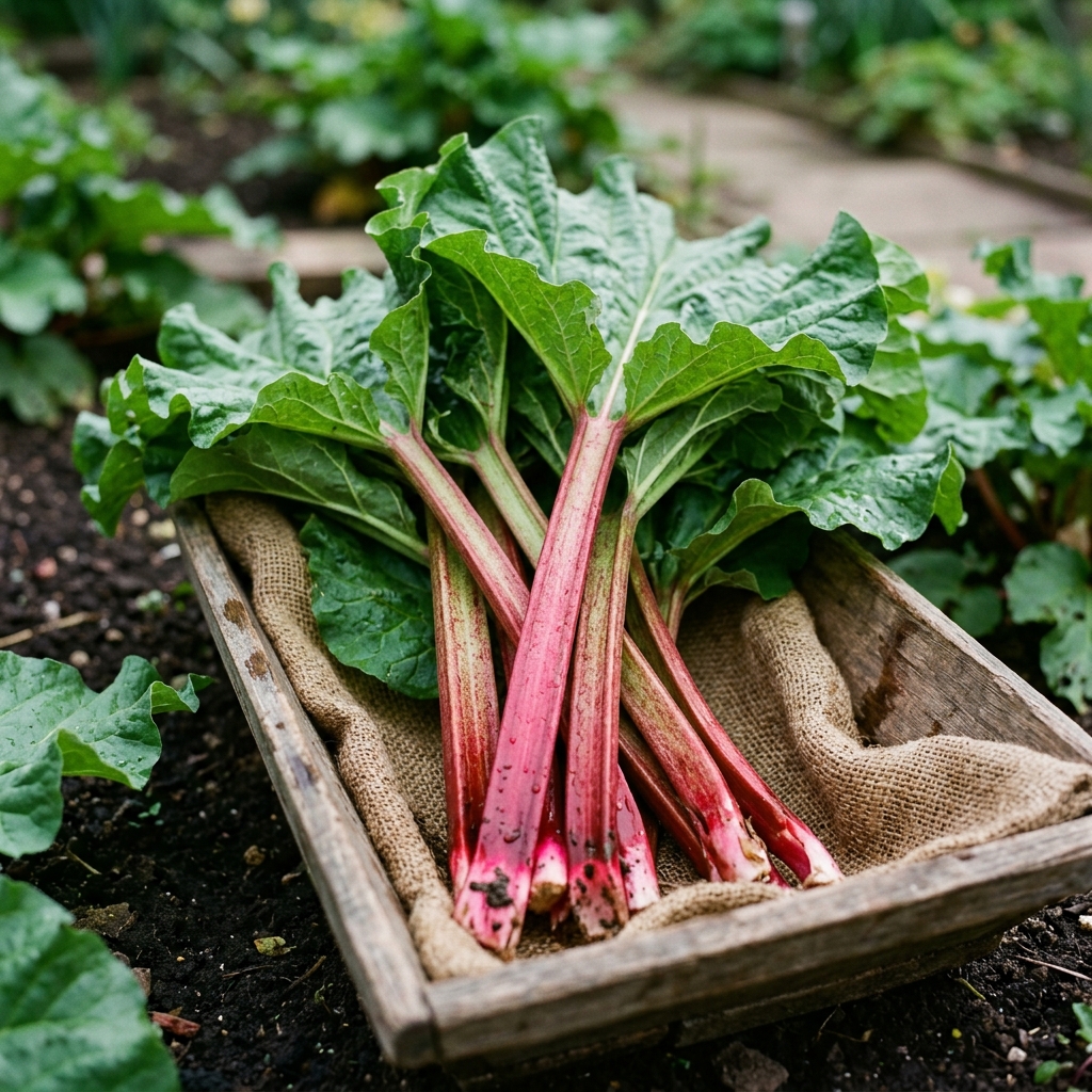 rhubarb harvest stage