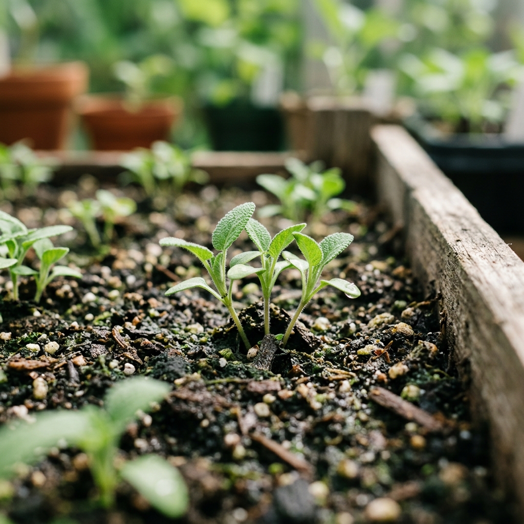sage seedling stage