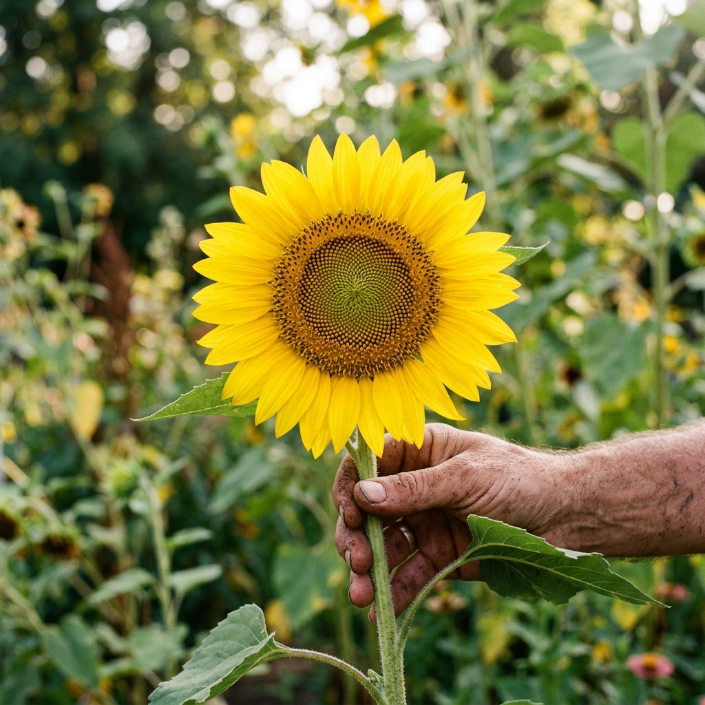 sunflower harvest stage