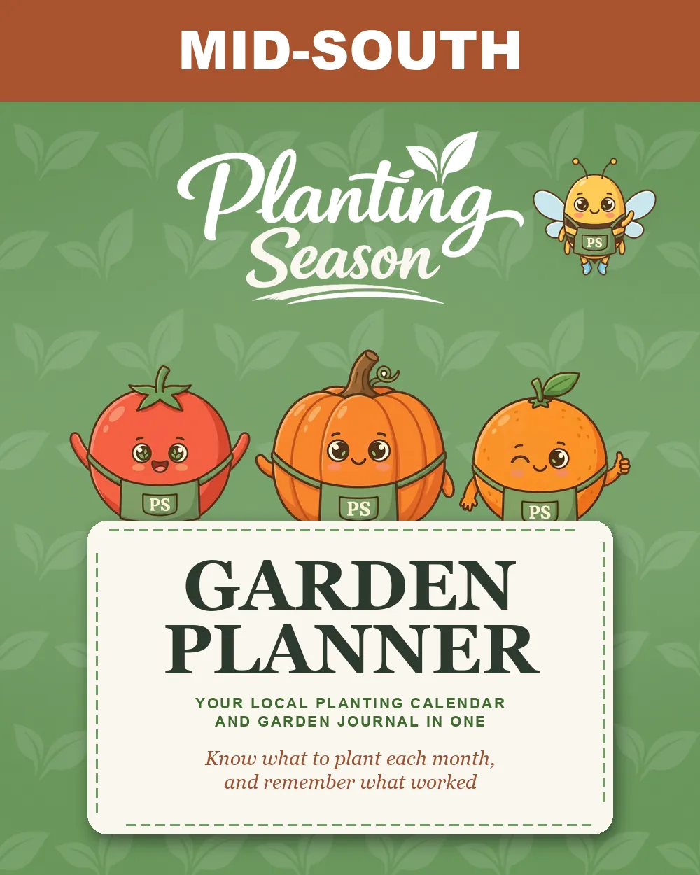 Cover of the Mid-South Garden Planner by Planting Season